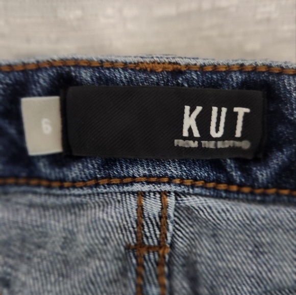KUT SIZE 6 Women's Blue Distressed Jeans - Picture 3 of 9